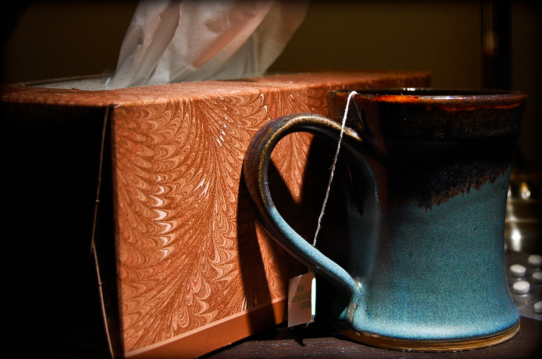 Sick, tea, tissues. Photo by Ryan Hyde on Flickr.